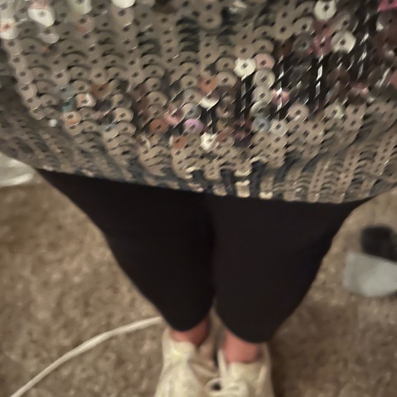 Game day Silver and Blue Sequin Jersey Dress Dallas Cowboy Colors Size One Size - Picture 6 of 7